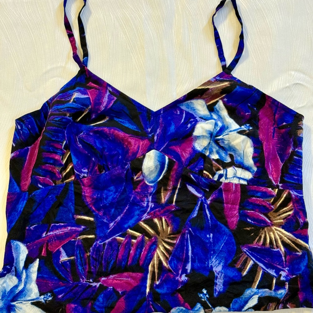 Jams World Bluhari Top M Made In Hawaii Cami Rare Tropical Surf Y2K VTG EUC HTF